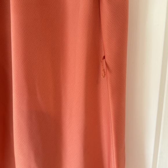 Prologue - coral color satin slip dress - Picture 4 of 5